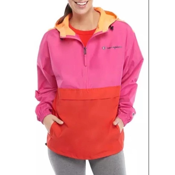 Champion Women's Color Block Packable Pullover Jacket - Picture 1 of 10